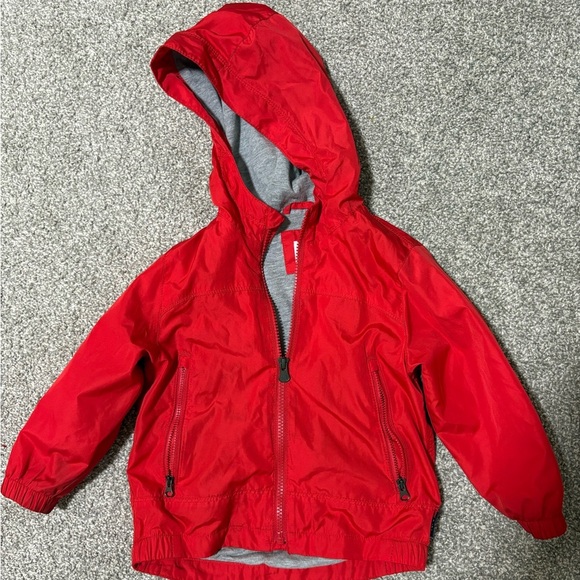 Baby Gap Kids Red Hooded Spring Jacket Size 2 - Picture 1 of 7